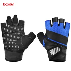 High Quality Professional Leather Half Finger Gloves Fitness Gym Weight Lifting Gloves
