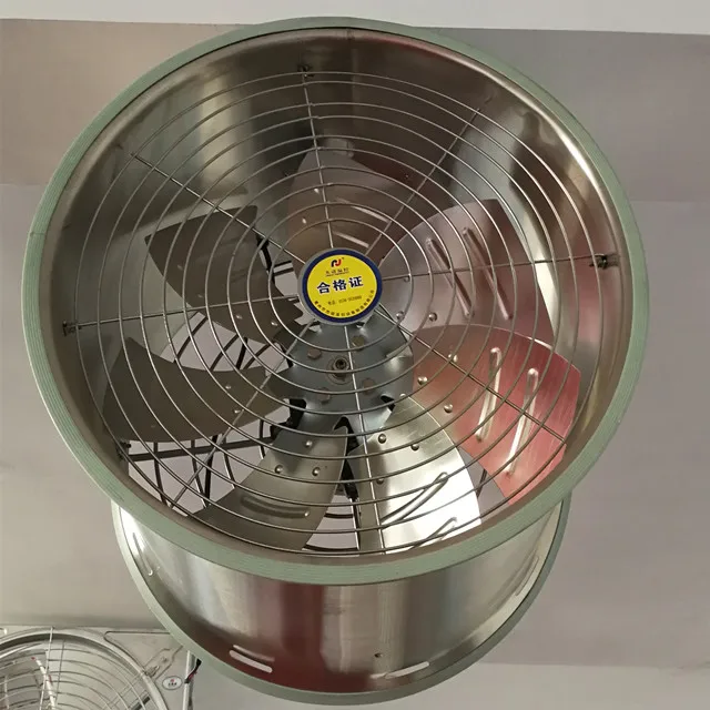 Agricultural greenhouse cooling system hanging mount circulation fan