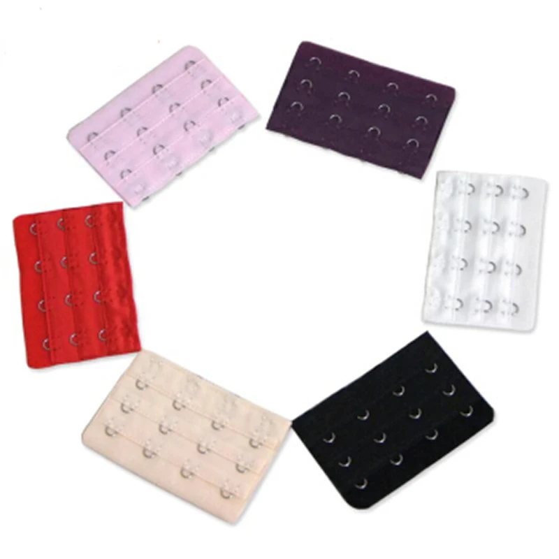Bra Extenders Extension Elastic 2 / 3 Hooks Clip On Strap Black White Nude Beige Underwear Accessories