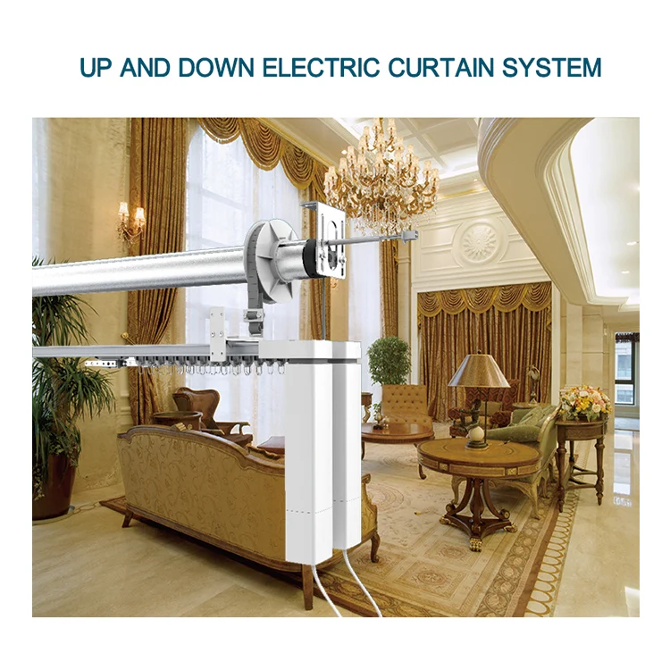 High quality electric remote control motorized theater curtains electric curtain track