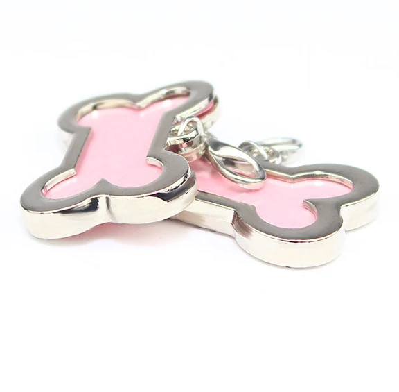 Горячая Распродажа, оптовая продажа, модная идентификационная бирка на ошейник для собак в форме кости со стразами, для домашних животных