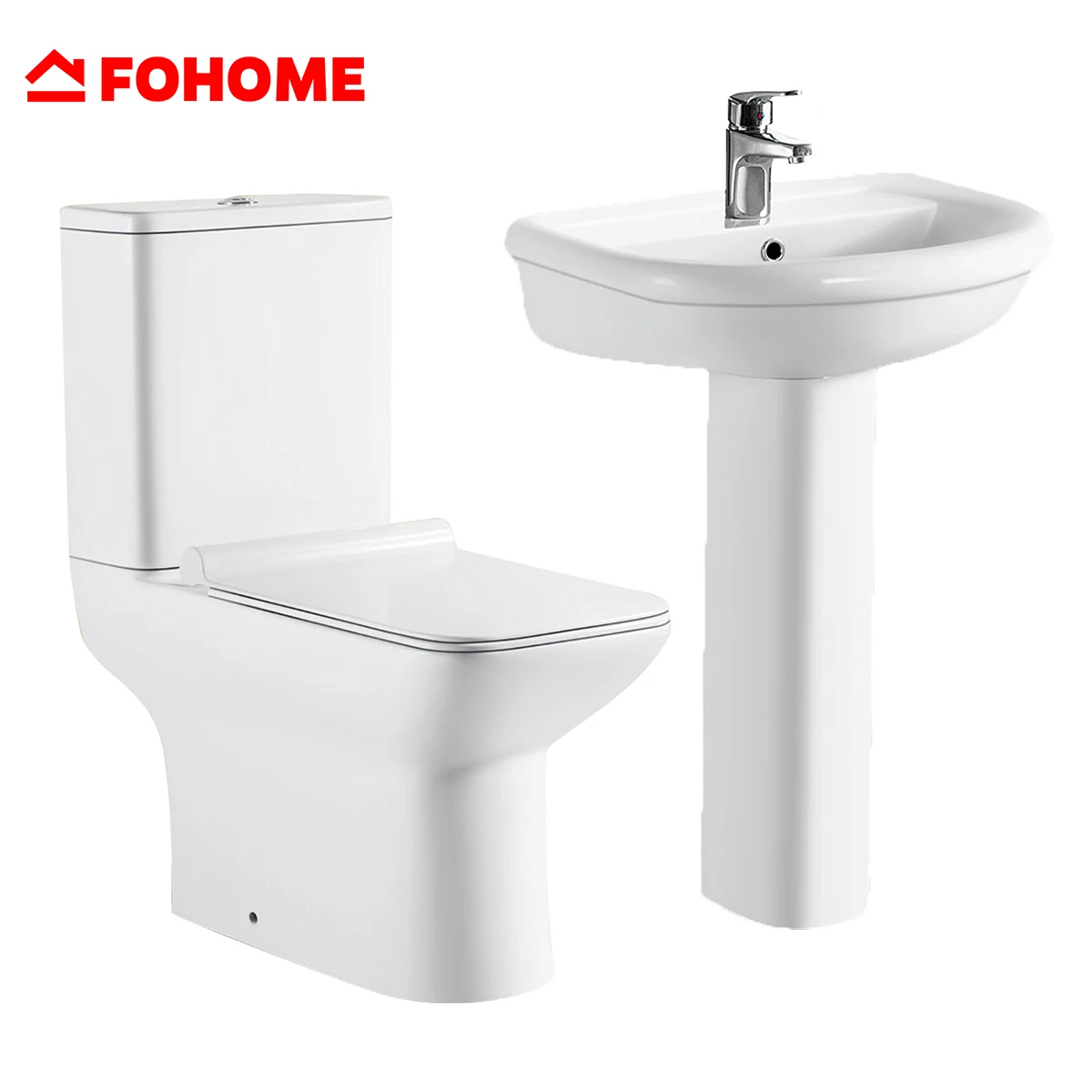 Elegant design washdown two piece toilet sets and pedestal basin