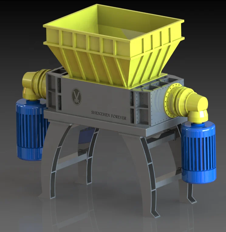 Double Shaft Industrial Shredder Chamber Box