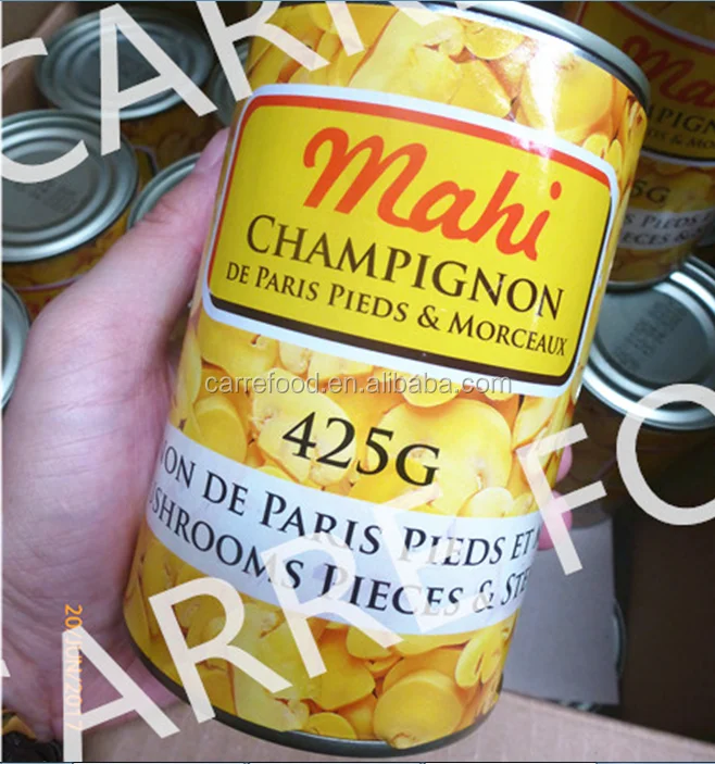 
400g 425g Canned champignon mushroom piece and stems 