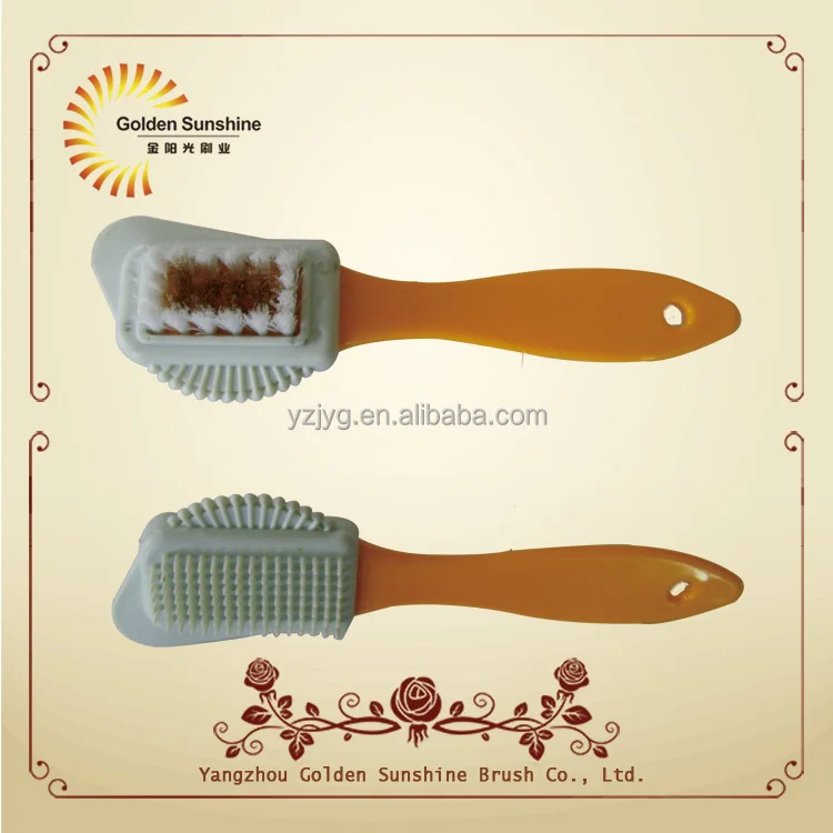 
Hot selling plastic shoe polish brush, suede rubber nubuck shoe brush 