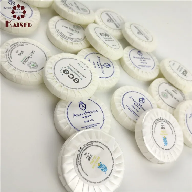 10-50g round soap with paper wrapped/plastic wrapped for hotel use