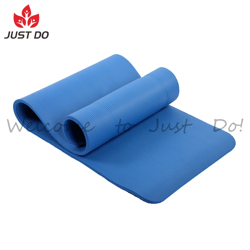 
10mm Thick NBR Non-slip Exercise Fitness Yoga Mat with carry strap 