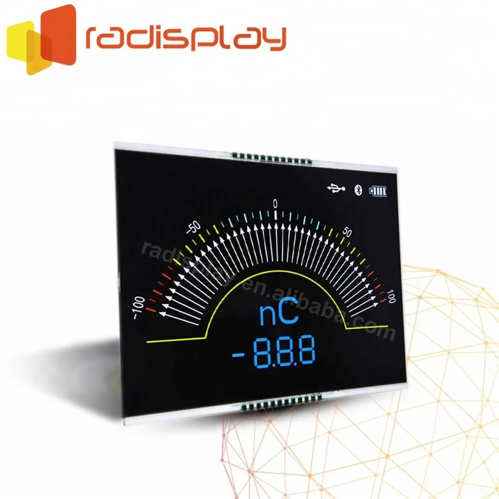 VA Square Programmable 7 Segment Monochrome Lcd Display Module
