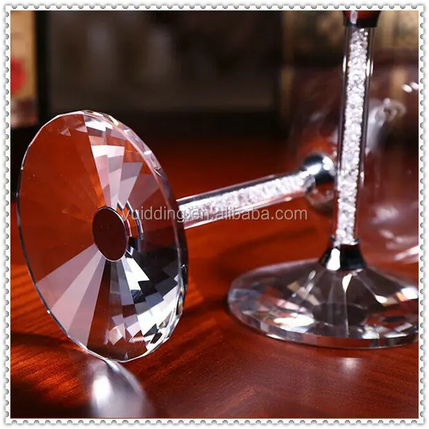 Faceted Crystal Diamond Goblet Glassware For Wine & Champagne