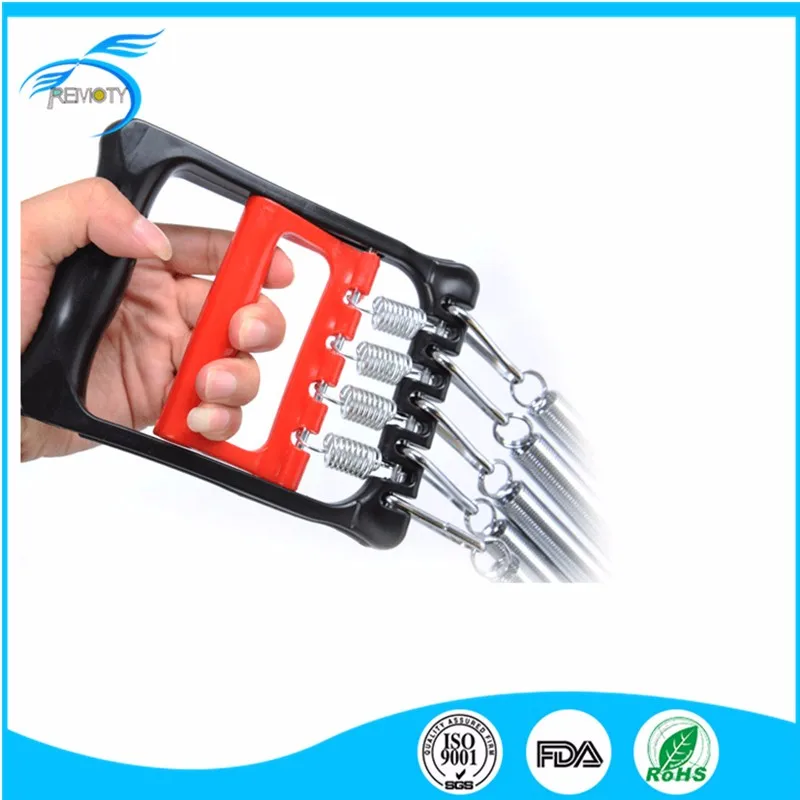 
Spring Chest Expander Red & Black Plastic Handle 5 Springs Chest Arm Expander Pull Exerciser 