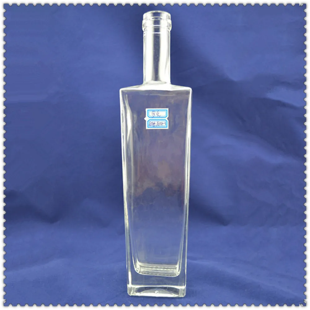 Super Flint Top Grade Gin Vodka 750ml Square Glass Bottle