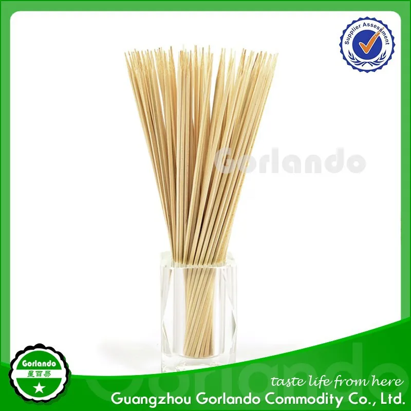 Small Dried Round BBQ Natural Thin Bamboo Stick