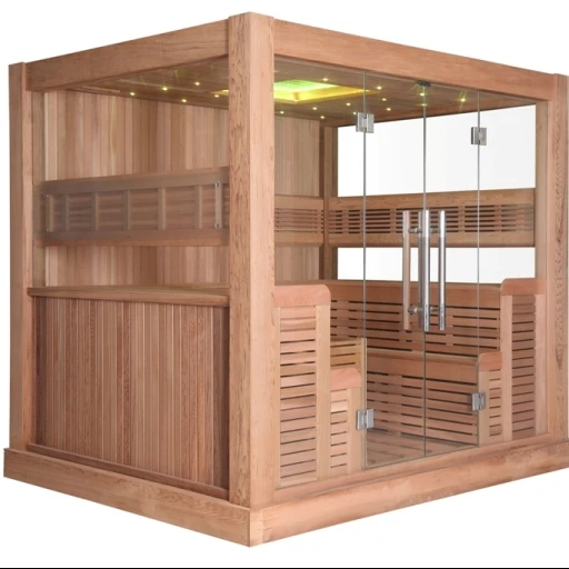 Luxury sauna room cedar wood sauna room with dry heating
