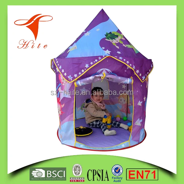 Child Play Princess Pink/Bule Castle Tent For Girls/Boys Indoor Outdoor Playhouse