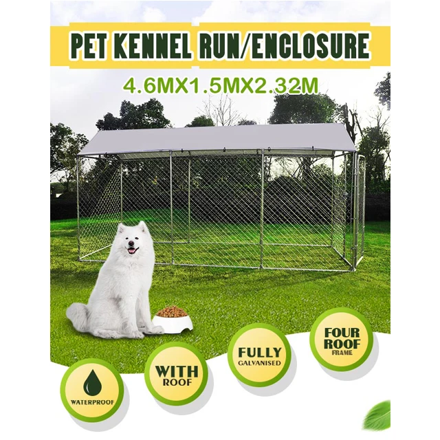
Professional manufacture directly sell Galvanised chain-link steel dog or chicken run / pen / kennel 