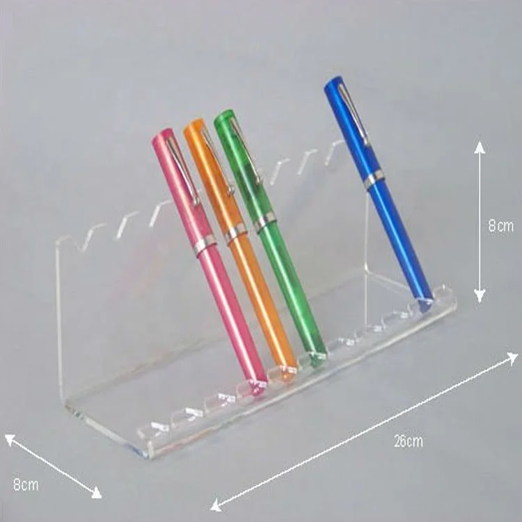 Cheap price clear acrylic pen stand organizer custom metal pen holder with logo