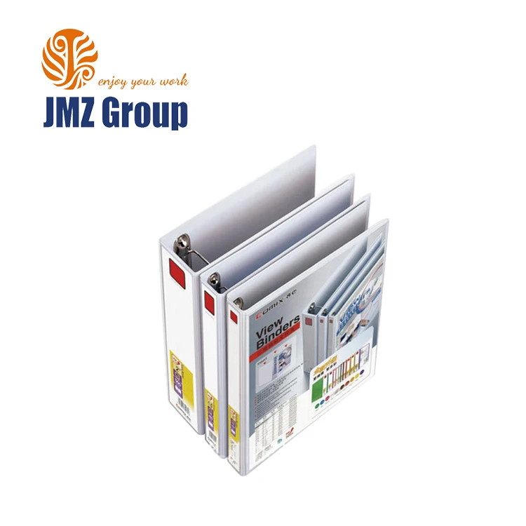 semitransparent PP 4 ring binder, small plastic ring binder
