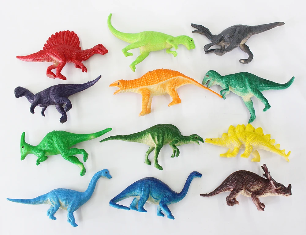 juguetes dinosaurio 12 kinds 4inches mixed bag cheap snack food packaging gift plastic mini figures dinosaurs toy