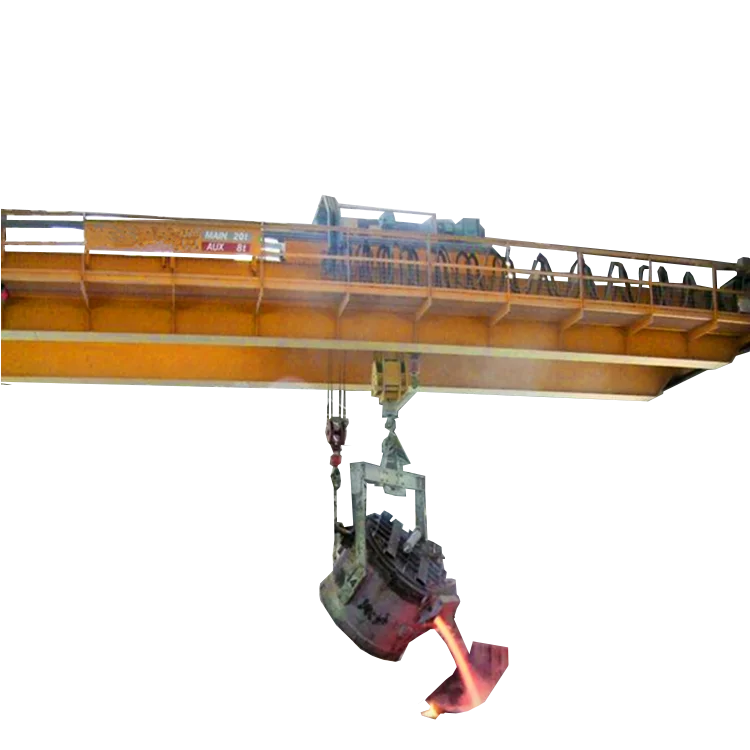 Smelter Teeming 50 Ton Double Girder Overhead Casting Crane for Steel Mill
