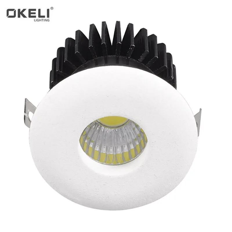 OKELI Pure aluminum 3w mini led spot light square and Round Shape Small size Recessed COB Led Down Light Factory Price