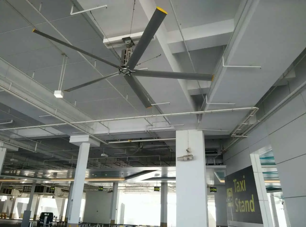 Промышленный большой потолочный вентилятор охлаждения HVLS, 7,3 метров в длину