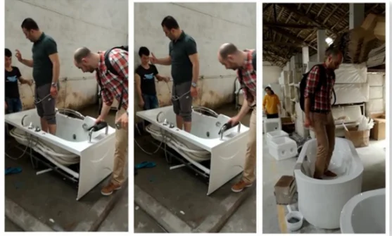 K-8956 Tokyo Hot Adult Sexy Massage Glass 2 Person Bathtub Lazy Spa Hot Tub