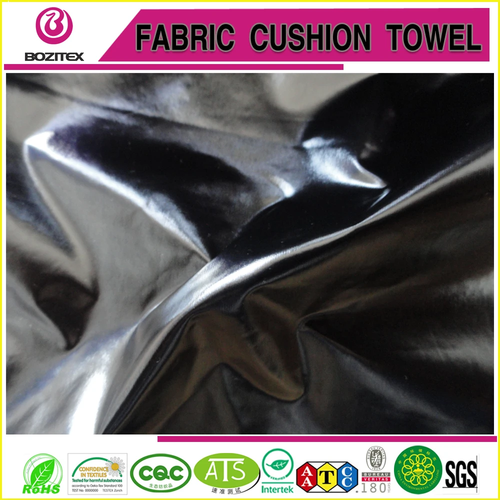 Нейлоновая тафтовая ткань ПУ ПВХ с серебряным покрытием для подкладки сумки