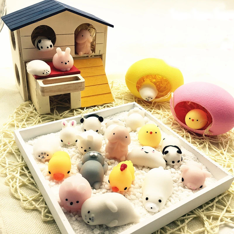 Снятие Стресса милая форма случайный пакет Mochi мягкая игрушка животное ферма