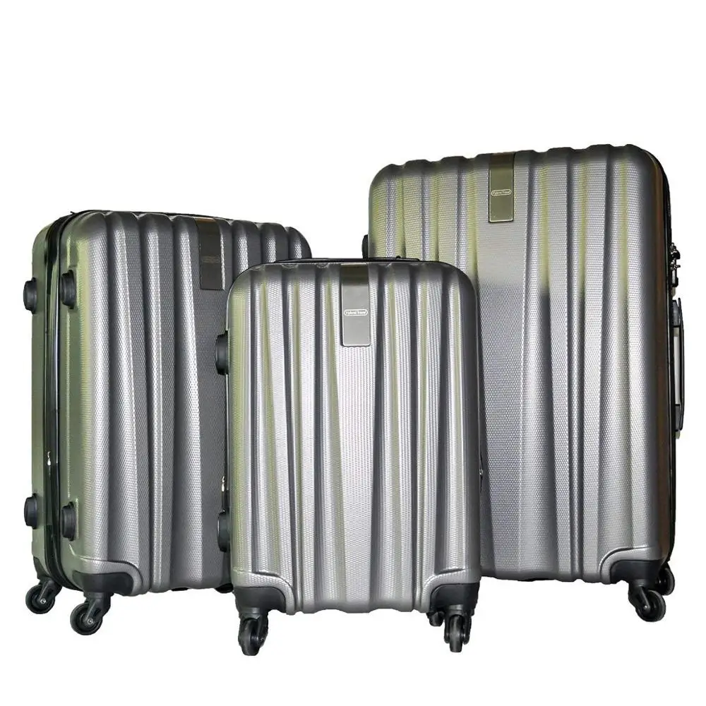 
3PCS ABS PC Trolley Luggage Set Spinner 4 Wheels Suitcase size 20 24 28inch Travel Case 