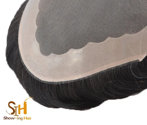 
Durable mono base human hair Men Toupee 
