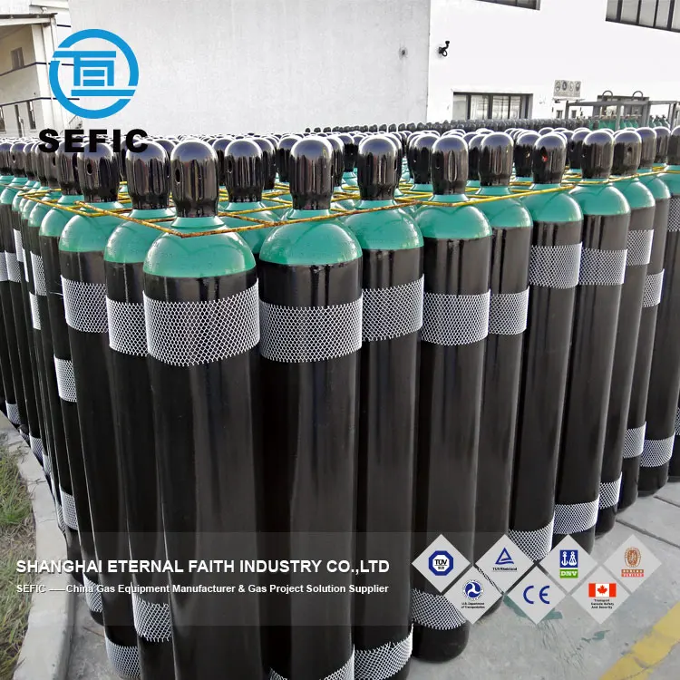 Газовый баллон производитель сефик ISO9809-3 сварочный газовый 10L 40L 50L степень чистоты газообразного аргона цыллиндр стоимость