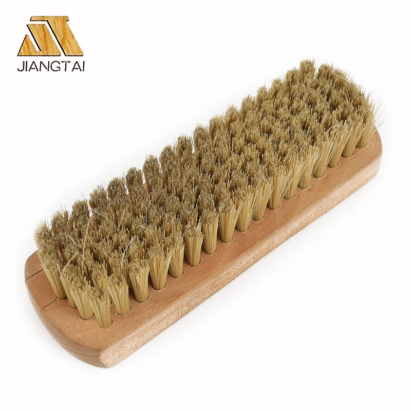 Various styles ho wooden shoe brush with pig hair bristles