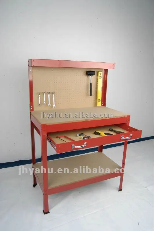 High Quality 100kg Loading Workbench Work Table With Perforated Panel And Drawer