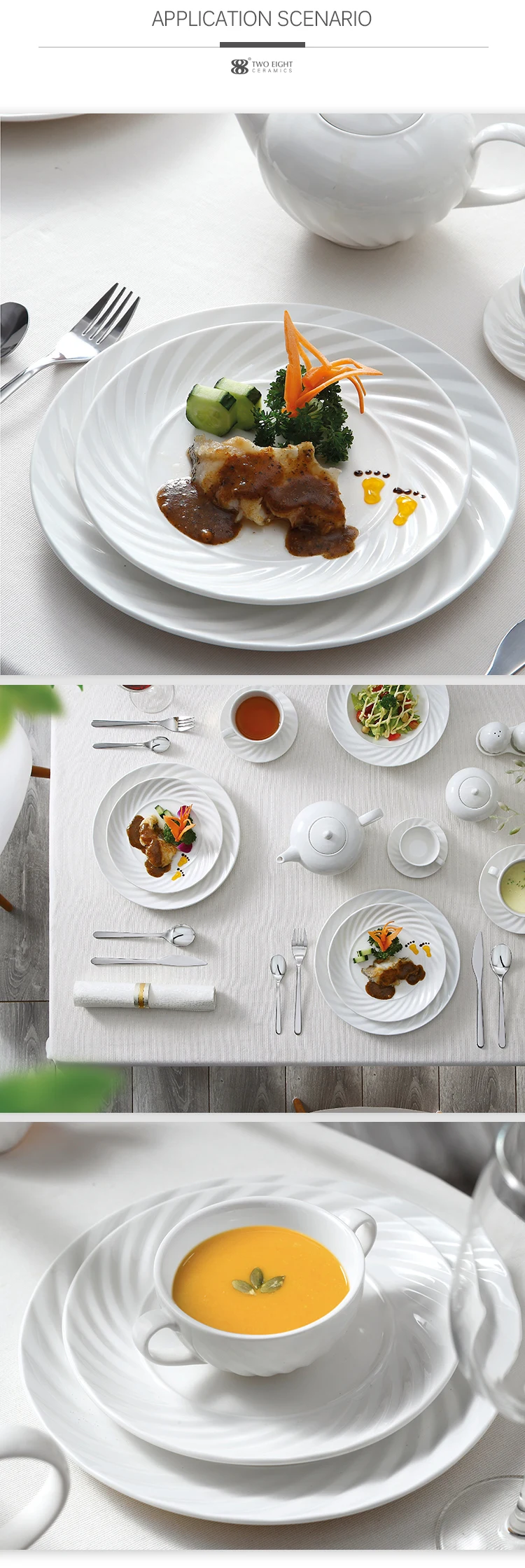 China Hotsale Restaurant Round Pure Plain White Dinner Plate, Appetizer Platter, Dish And Plates$