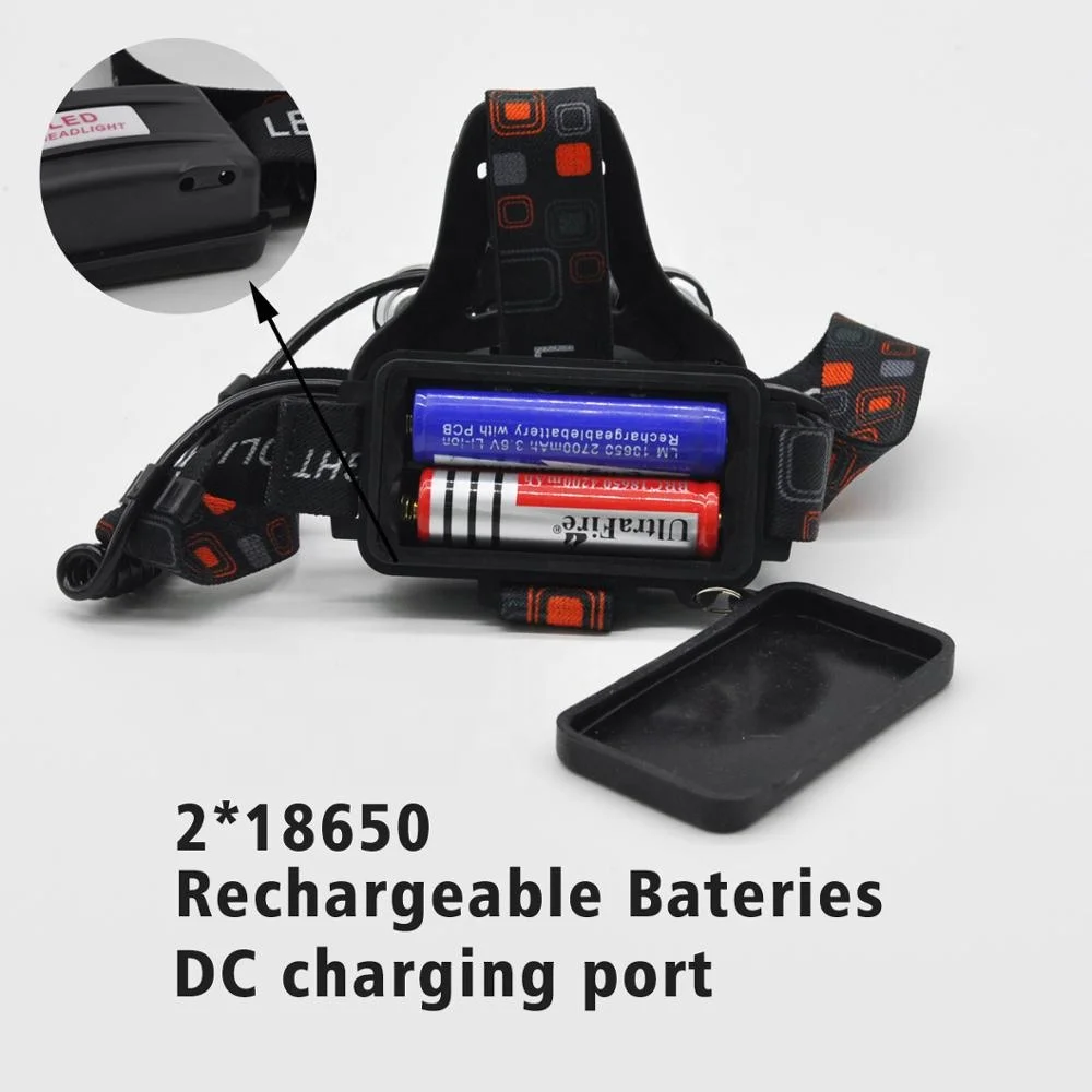 Clover high power head lamp Blue rechargeable led head torch waterproof Zoom 10W T6 LED 18650 battery led headlamp