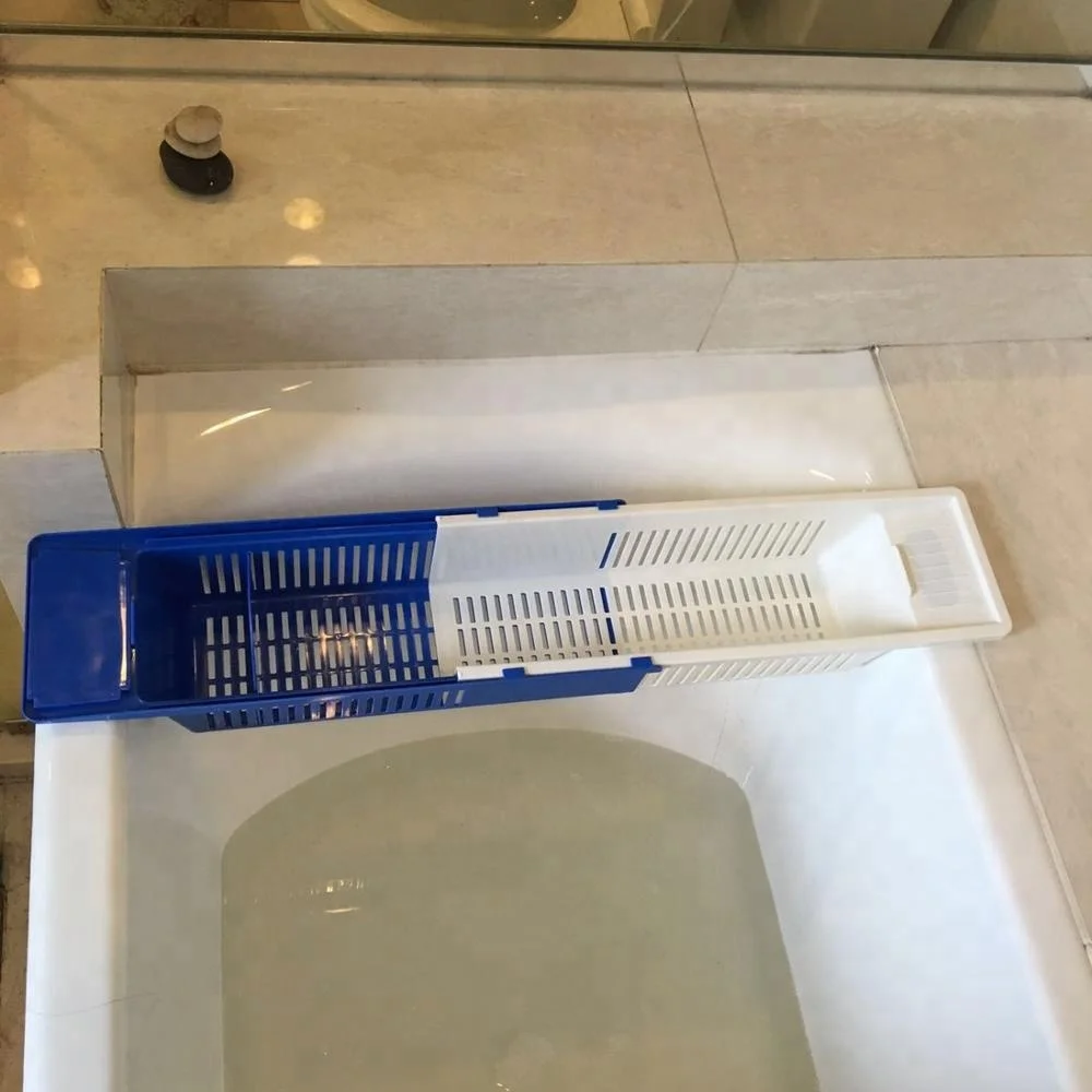 Bathtub organizer  extendable bathtub storage basket organizer  Bath Toy Organizer