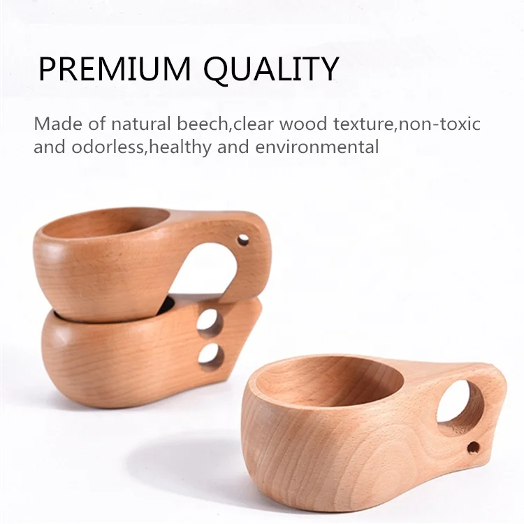 Горячая Распродажа ручная работа натуральная буковая древесина скандинавский финский традиционный портативный Кубок Kuksa