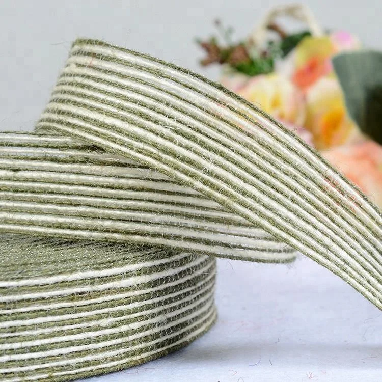 Jute ribbon wholesale / colorful custom hemp fishline ribbon