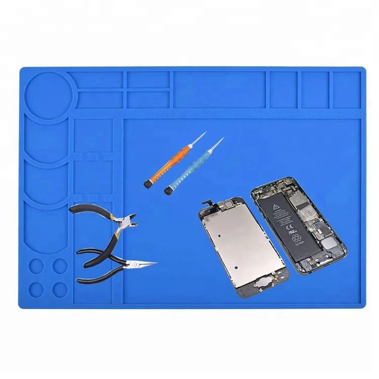 Customizable color heat resistant Desk Mat Mobile Phone Repair Soldering Insulation Maintenance Silicone Mat