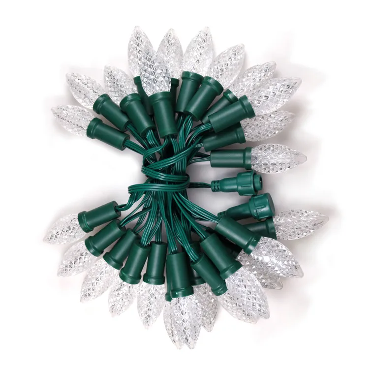 Wholesale C9 programmable WS2811 8mm rgb dc5v led pixel string christmas light led bulbs