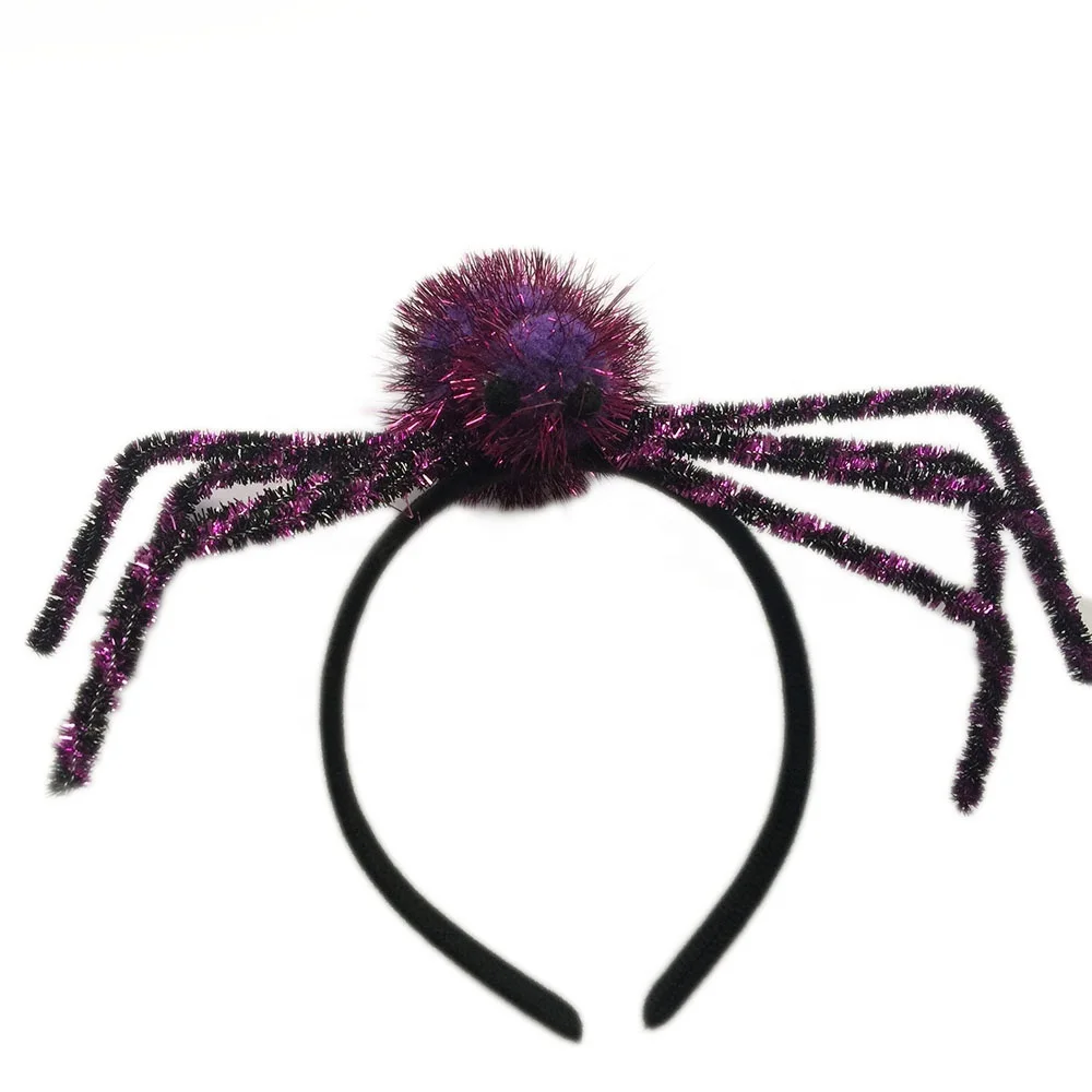 
New Design Halloween spider headband /Party Accessories purple spider hairband halloween 