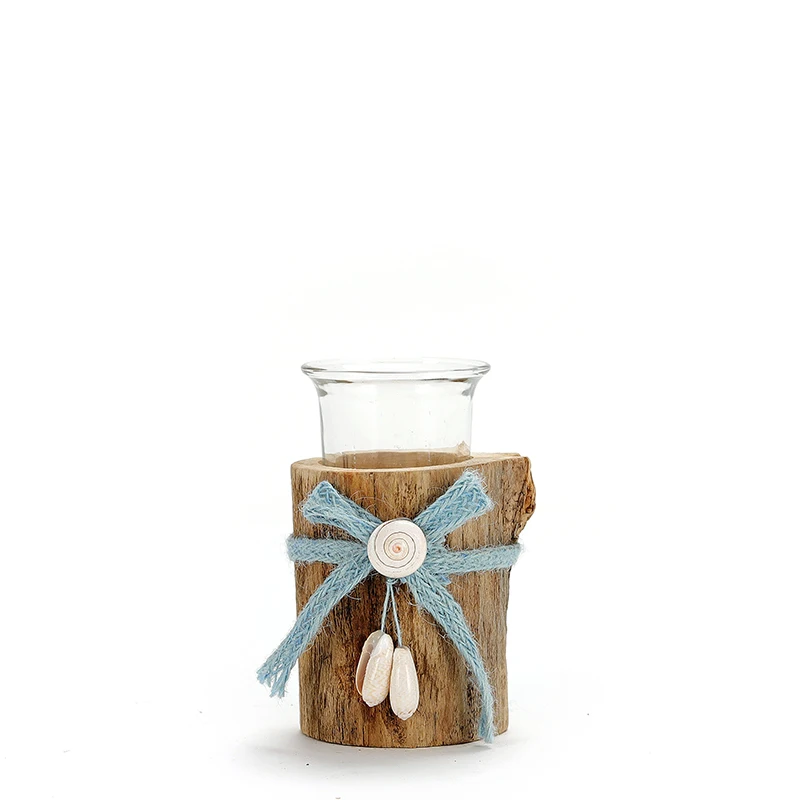 Подсвечник Baihe ручной работы в морском стиле из древесины, креативное украшение для дома