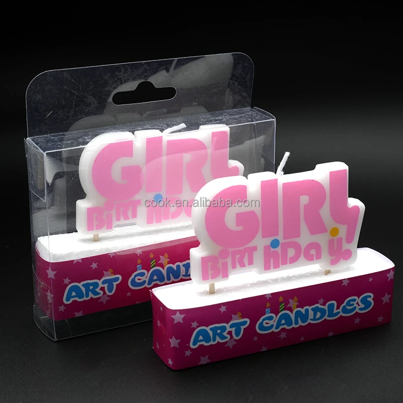 
Pink Girls Art Birthday Candles 