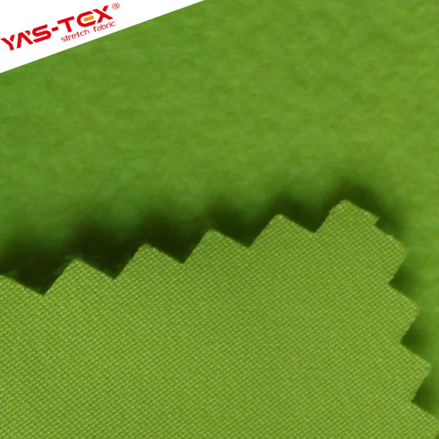 polyester spandex 4 way stretch fabric bonded tpu film and polyester polar fleece fabric used for softshell jacket fabric