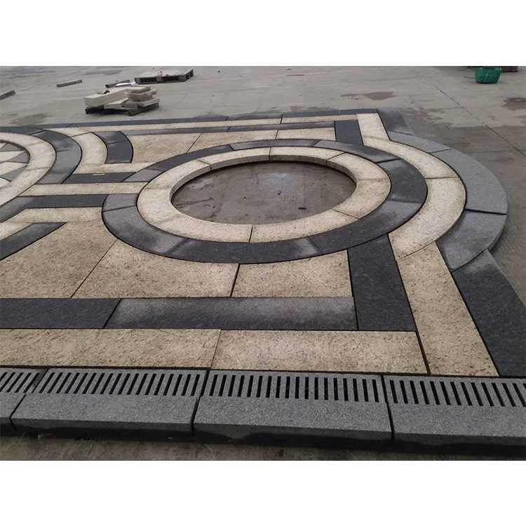 Silver Granite Circle Circle Stone Garden Granite for Paver Stone