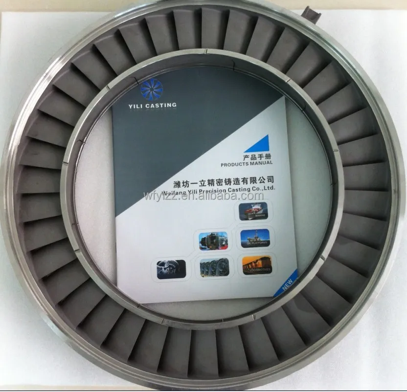 high precision stainless steel vacuum castings nozzle ring /vane/ guide vane for micro gas turbine parts