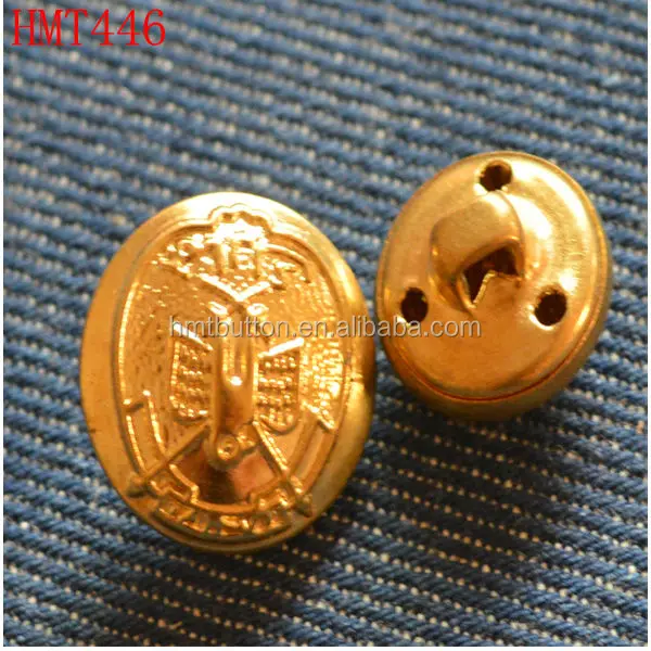 military brass sewing button
