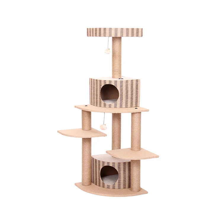 Climbing cat scraper cat condo tree with natural sisal rope