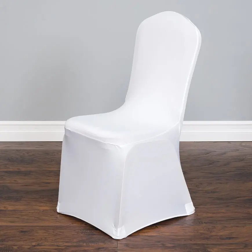 Banquet Wedding Restaurant 100% Polyester Spandex Folding Chair Covers for Hotel