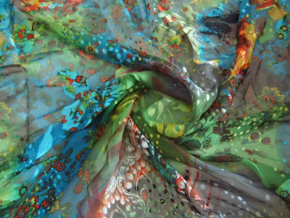 
Devore Silk chiffion satin fabric for dress,scarf 